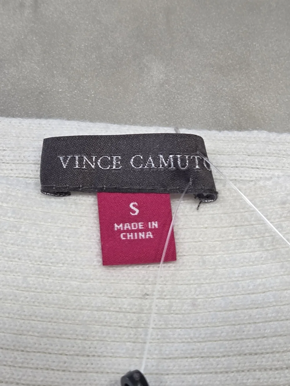 Vince Camuto Buttercream Ribbed Boat Neck Loose Fit Sweater Size S